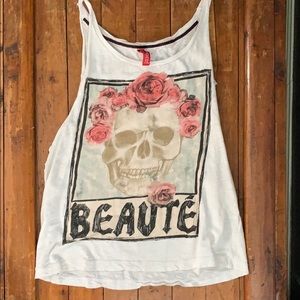 Skull “beaute” tank top